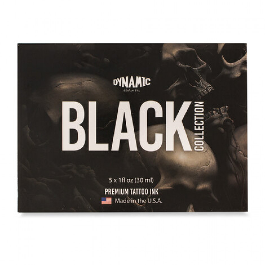 Тату краска Dynamic Colors Black Collection Color Set (4 пигмента + разбавитель) 30 мл